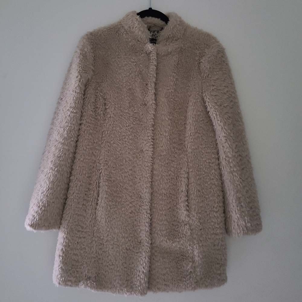 KENNETH COLE new york snap faux fur coat